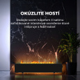 AENO FH2S Premium SPACE FIRE HEATER,Čierny, LED, WI-FI, max 2000W, 1000x242cm,  efekt ohńa