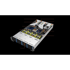 ASUS Serversystem RS521A-E12-RS24U/2000W1 2U server 1x Epyc 9005 24x DDR5 ECC 12x bays (2,5"), 1600W (plat), 2x LAN, IPM