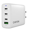 Canyon OnCharge 120ACC, vysokorýchlostná univerzálna nabíjačka do steny, 120W, 3x USB-C , 1x USB-A, biela