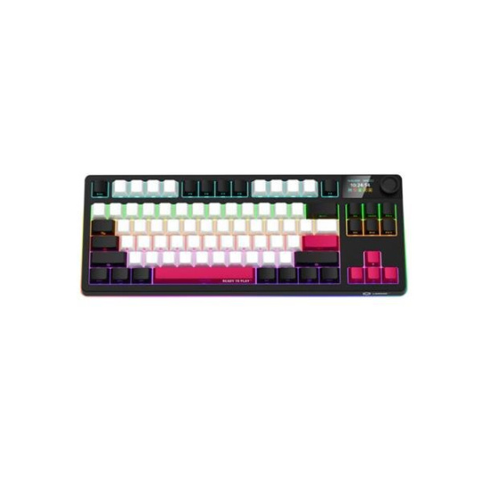 Lorgar KBP70TKLW, Pro bezdrôtová mechanická herná klávesnica, 2.4 GHz/ BT 5.0, Displej, multim. tlač., SK layout, čierna