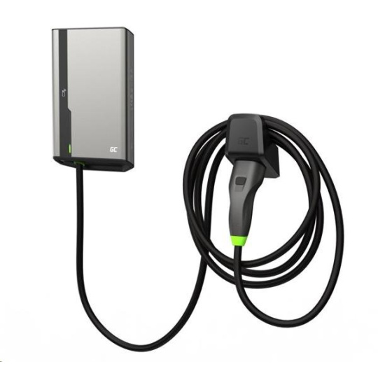 Green Cell GC HabuDen Wallbox 22kW 32A 7,5m Cable Type 2 Smart EV Charging Station with GC App Bluetooth WiFi