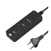 CANYON Universal 4xUSB AC charger (in wall) with over-voltage protection, Input 100V-240V, Output 5V-4.2A, with Smart IC, Black ru