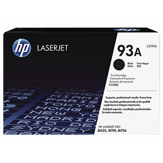 CZ192A Čierna originálna tonerová kazeta HP 93A LaserJet CZ192A Čierna originálna tonerová kazeta HP 93A LaserJet