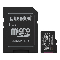 512 GB . microSDXC karta Kingston Canvas Select Plus Class 10 (r/w 150MB/s) + adaptér