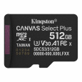 512 GB . microSDXC karta Kingston Canvas Select Plus Class 10 (r/w 150MB/s)