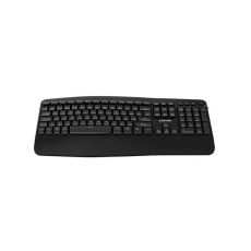 Canyon HKB-W6, 2v1 bezdrôtová klávesnica, ergonomická s opierkou, vodeodolná, 104 klávesov, US, čierna