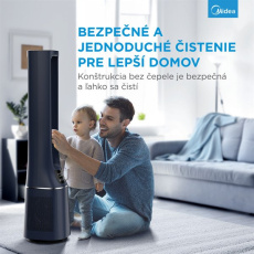 Bladeless Fan & air purifier, Smart WiFi, digital with IOT and remote, H13 HEPA filter, 10 speeds