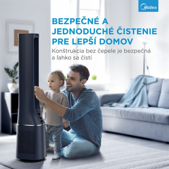 Bladeless Fan & air purifier, Smart WiFi, digital with IOT and remote, H13 HEPA filter, 10 speeds