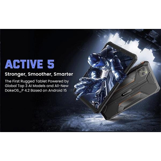 Blackview Active 5 Rugged Tab 6GB/ 128GB, 8,7" FHD, Corning Glass 3, 13MP/16MP, Android 15, Cierny