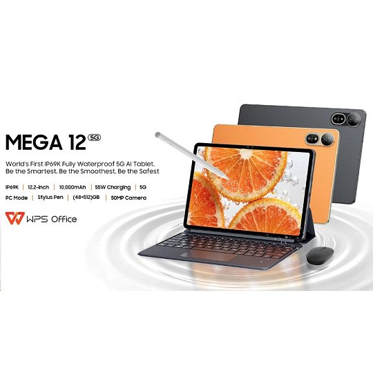 Blackview MEGA 12 SET 5G 12.2" FHD 2400x1600 120Hz 12GB+256GB MT Dimensity 7200 Octa-core 2.8GHz IP68, zlatý Blackview MEGA 12 SET 5G 12.2" FHD 2400x1600 120Hz 12GB+256GB MT Dimensity 7200 Octa-core 2.8GHz IP68, zlatý