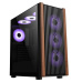 1stCOOL G6 Noble Wood Decor TS ARGB, skrinka ATX, USB3.0, USB-C, 4x ARGB ventilátor