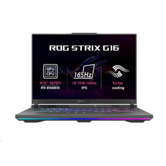 ASUS ROG Strix G16 G614PR-RV003W, Ryzen 9 8940HX, 16.0˝ 1920x1200 FHD+, RTX 5070/12GB, 32GB, SSD 1TB, W11H