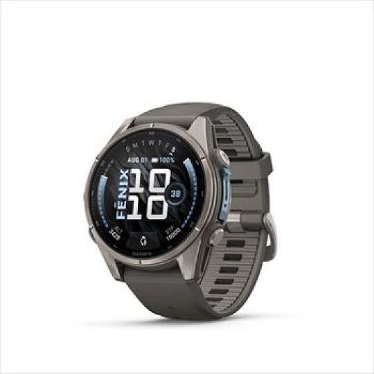 Garmin fenix 9 - 43mm, AMOLED, Sapphire, Titanium, Pebble Gray band Garmin fenix 9 - 43mm, AMOLED, Sapphire, Titanium, Pebble Gray band