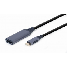 Gembird adaptér USB-C (M) na HDMI (F), 0.15m kábel, šedý