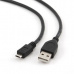 Gembird kábel Micro-USB (M)  na USB 2.0 (M) 3 m, čierny