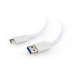 Gembird kábel USB 3.0 (AM) na USB 3.1 (CM), 3 m, biely