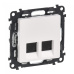 Legrand VALENA LIFE ZÁSUVKA 2X RJ45 CAT.6A STP BIELA