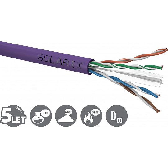 Instalační kabel Solarix CAT6 UTP LSOH Dca s2 d2 a1 100m/box Instalační kabel Solarix CAT6 UTP LSOH Dca s2 d2 a1 100m/box