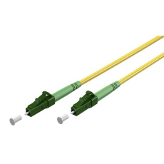 Optický kábel LC/APC-LC/APC, 5m Simplex OS2(9/125µm), LSOH, 3mm, žltý