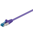Patchkábel S/FTP (PiMF) LSOH 0,5m cat.6a, fialový, Cu
