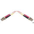 Patchcord optický MM OM4 50/125, LC-LC, 2m, LSOH barva aqua dup. 2x 2,8mm, I/L 0,2dB, R/L -35dB,