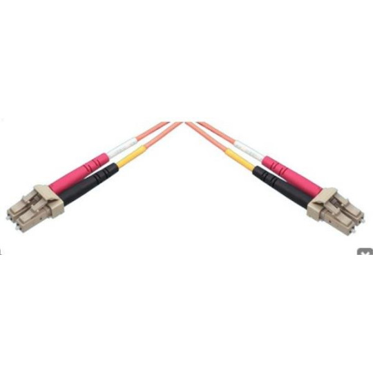 Patchcord optický MM OM4 50/125, LC-LC, 2m, LSOH barva aqua dup. 2x 2,8mm, I/L 0,2dB, R/L -35dB,