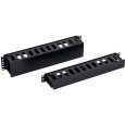 Triton 19" 1U horizontálny management panel 1U plastový, s krytom, RAL9005