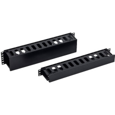 Triton 19" 1U horizontálny management panel 1U plastový, s krytom, RAL9005