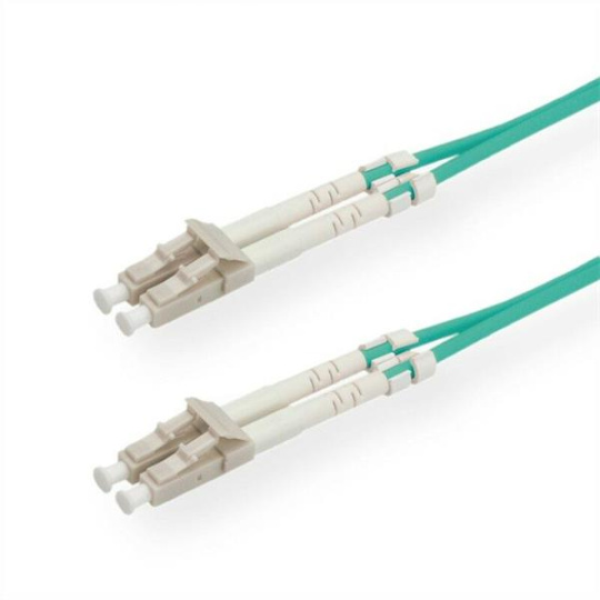 Optický kábel LC-LC, 20m Duplex MM OM3(50/125µm), 2.8mm, tyrkysový