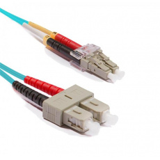 Optický  duplex kabel 50/125 OM3, LC/SC, 10m