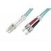 Optický  duplex kabel, MM, 50/125, LC/ST, LSOH, (OM3), 3m