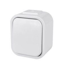 Solight vypínač do vlhka, jednopólový, biely Solight vypínač do vlhka, jednopólový, biely