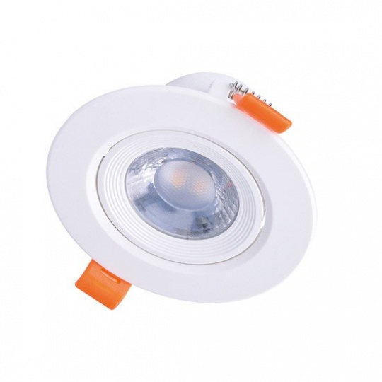 Solight LED podhľadové svietidlo bodové, 5W, 400lm, 3000K, okrúhle, biele Solight LED podhľadové svietidlo bodové, 5W, 400lm, 3000K, okrúhle, biele