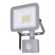 Solight LED reflektor Home so senzorom, 20W, 1500lm, 4000K, IP44, sivý
