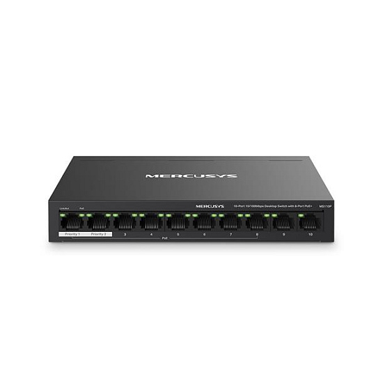 MS126CP24-Port 10/100 Mbps + 2-Port Gigabit Rackmount Switch with 24-Port PoE+