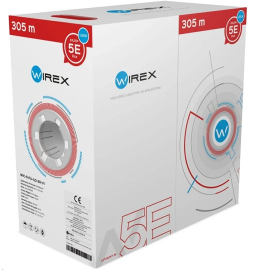 WIREX Instalační kabel CAT5E F/UTP LSOH / DCA 305m box fialový