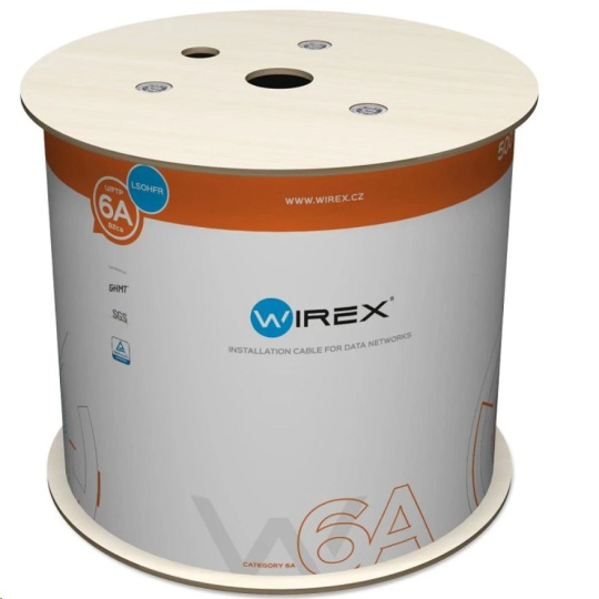 WIREX Instalační kabel CAT6A U/FTP LSOHFR / B2CA 500m cívka oranžový