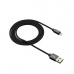 Canyon CNS-MFIC3B, 1m prémiový opletený kábel Lightning/USB, MFI schválený Apple, čierny