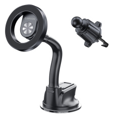 Canyon CH-12, univerzálny magnetický držiak pre smartfóny s flexibilným ramenom a hákom do ventilácie, 360° polohovanie