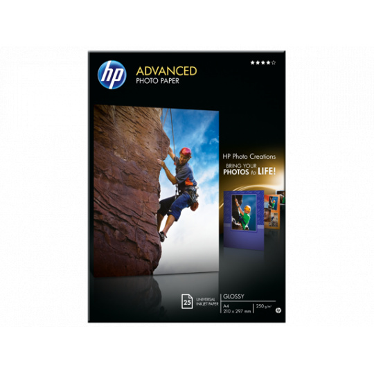 HP Zdokonalený lesklý fotografický papier HP Advanced Glossy Photo Paper – 25 listov/A4/210 x 297 mm