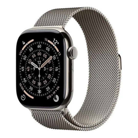 Apple Watch Series 11 GPS + Cellular 46mm Natural Titanium Case with Natural Milanese Loop - M/L Apple Watch Series 11 GPS + Cellular 46mm Natural Titanium Case with Natural Milanese Loop - M/L