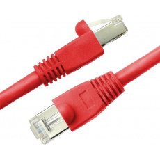 CNS patch kábel Cat6A, SFTP, LSOH, 0,25m, červeny