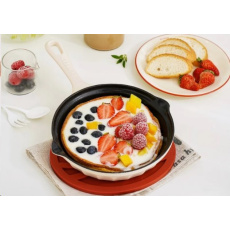 BUYDEEM Liatinová panvica 21 cm, model CP542, Farba ovsená biela BUYDEEM Liatinová panvica 21 cm, model CP542, Farba ovsená biela
