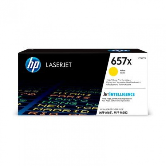 HP 657X High Yield Yellow Original LaserJet Toner Cartridge (CF472X)