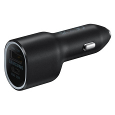 Samsung Duální autonabíječka 40W (USB,USB-C) Black