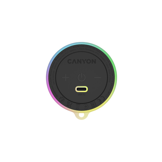 Canyon OnMove 13, prenosný Bluetooth reproduktor, Magsafe kompatibilný, 5W, 600mAh, USB-C nab., čierny Canyon OnMove 13, prenosný Bluetooth reproduktor, Magsafe kompatibilný, 5W, 600mAh, USB-C nab., čierny