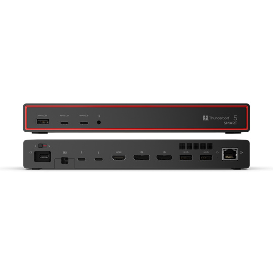 Lenovo ThinkPad Thunderbolt 5 Smart Dock 7500 - PD180W(2x TB5, 2xDP, 1x HDMI, 1xRJ45,2x USB-C, 3x USB) max 4x LCD Lenovo ThinkPad Thunderbolt 5 Smart Dock 7500 - PD180W(2x TB5, 2xDP, 1x HDMI, 1xRJ45,2x USB-C, 3x USB) max 4x LCD