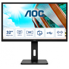 AOC Q32P2CA 31.5"W IPS LED 2560x1440 50 000 000:1 4ms 250cd HDMI DP pivot repro USB-C (65W)