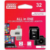 32 GB . microSDHC CARD GOODRAM Class 10 UHS I + card reader (All in One)