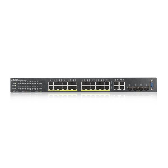 GS2220-28HP,EU region,24-port GbE L2 PoE Switch with GbE Uplink (1 year NCC Pro pack license bundled)